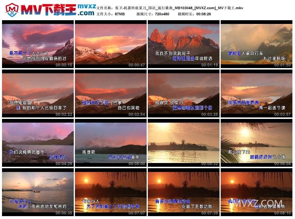 张卫-机器铃砍菜刀_国语_流行歌曲_MB103048